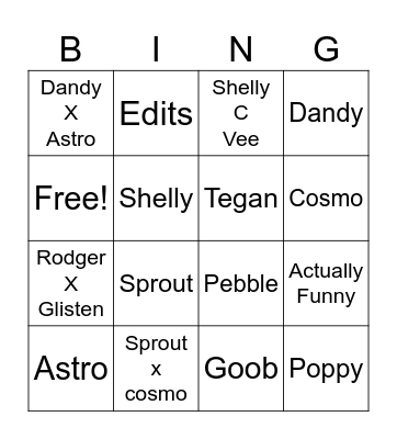 Dandy Bingo Card