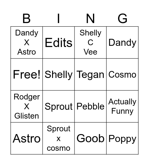 Dandy Bingo Card