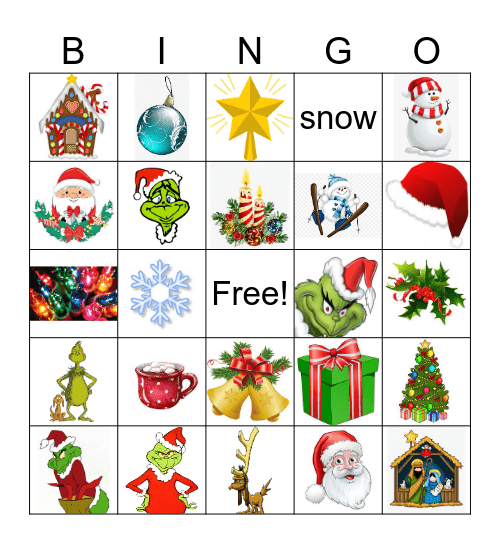 Christmas Bingo Card