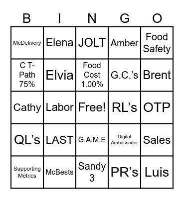 Stringham Org Bingo Card