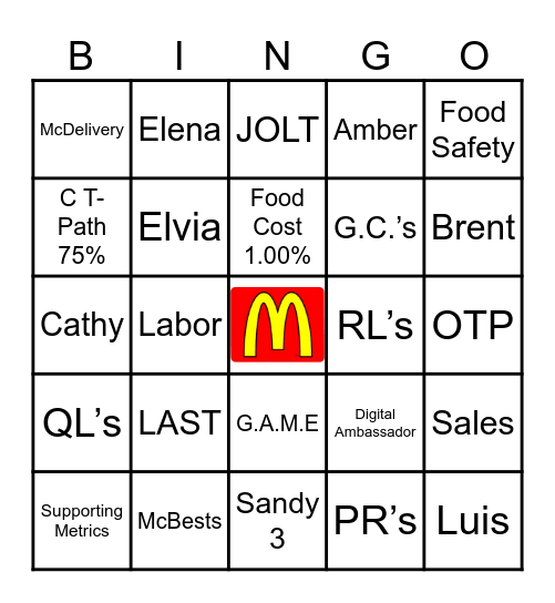 Stringham Org Bingo Card