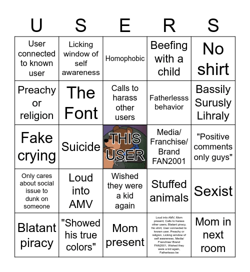 USER Lingo Bingo Card