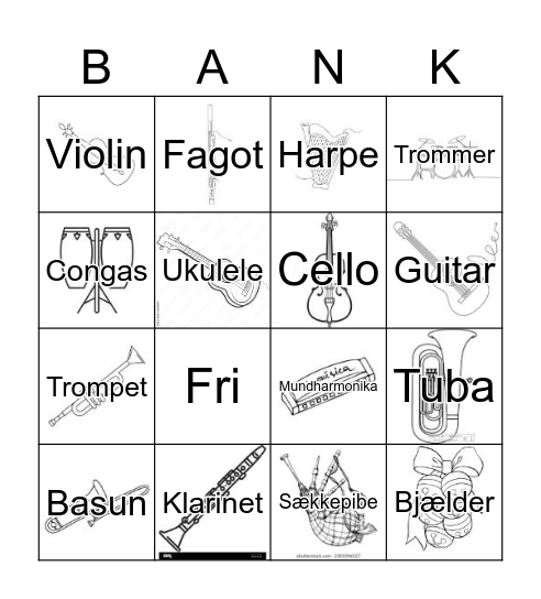 Musik Banko Bingo Card