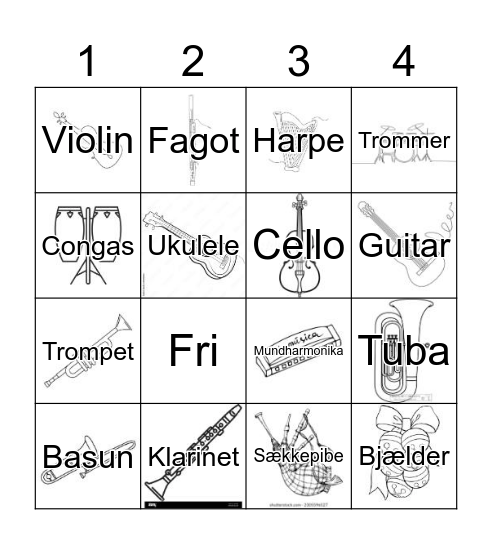 Musik Banko Bingo Card