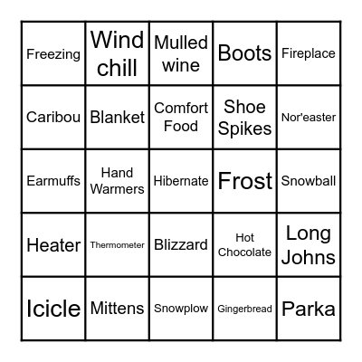 WINTER BINGO Card