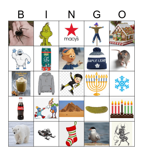 Winter Holidays 2024 Bingo Card