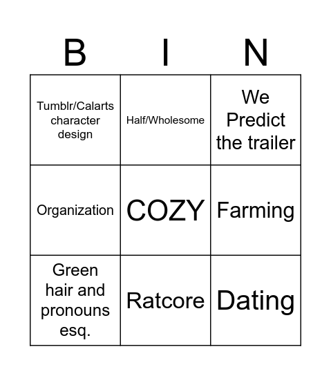 Heckin Wholesome Time Buddies! Bingo Card