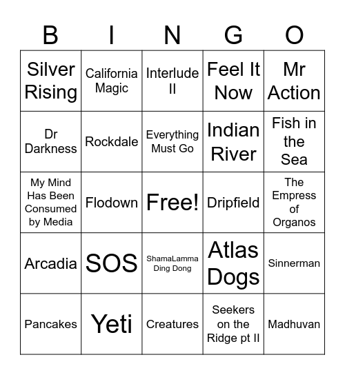 Goosemas 2024 Bingo Card