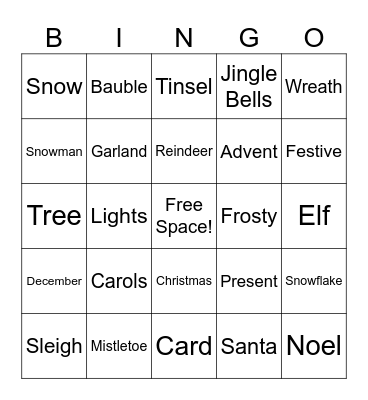 Christmas Bingo! 🎄 Bingo Card