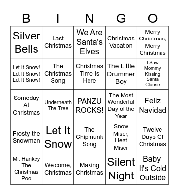 Christmas Extravaganza Bingo Card