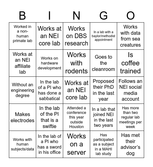 Someone who... Bingo Card