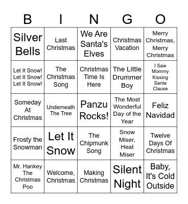Christmas Extravaganza Bingo Card