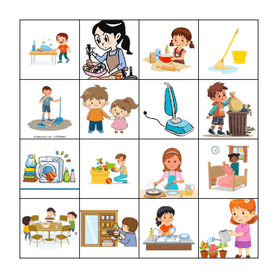 Chores Bingo Card