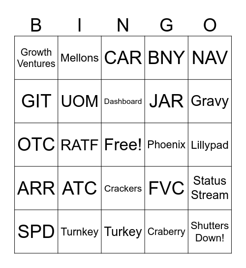 All Hands Product Bingo Card
