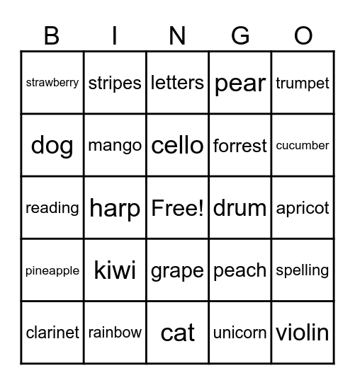 B I N G O! 12/10/24 Bingo Card