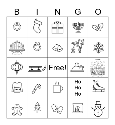 Holiday Bingo Card