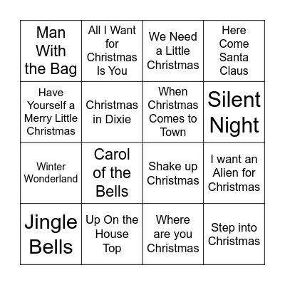 Merry Christmas II Bingo Card