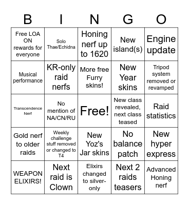Shark's 100% Insider Info Bingo Card