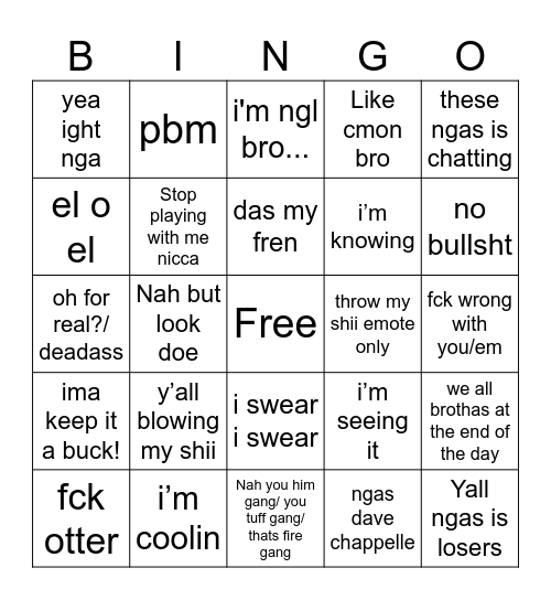 plaqueboymax stream voicelines Bingo Card