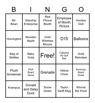 KAMAN & CUSIMANO Bingo Card