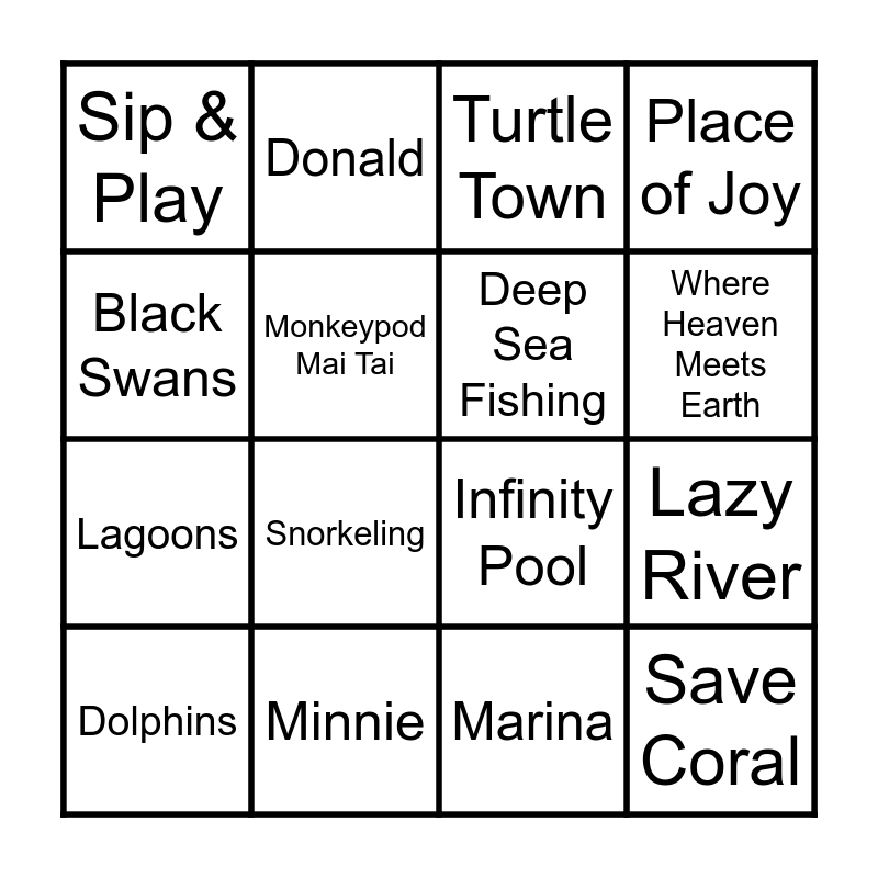 Ko Olina 2025 News Bingo Card