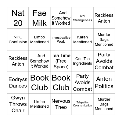 Faithful Expedition Bingo Card