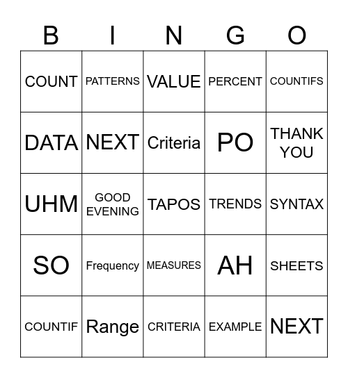 BINGO KA SAKEN Bingo Card