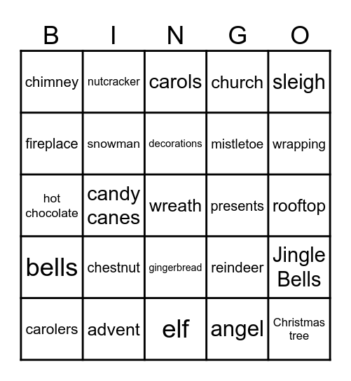 Christmas Bingo Card