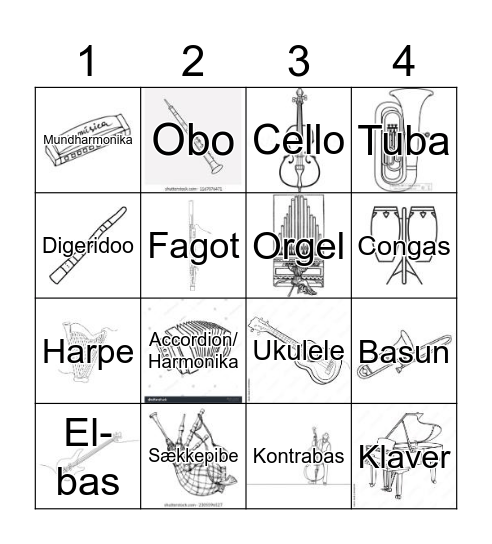 Musik Banko Bingo Card