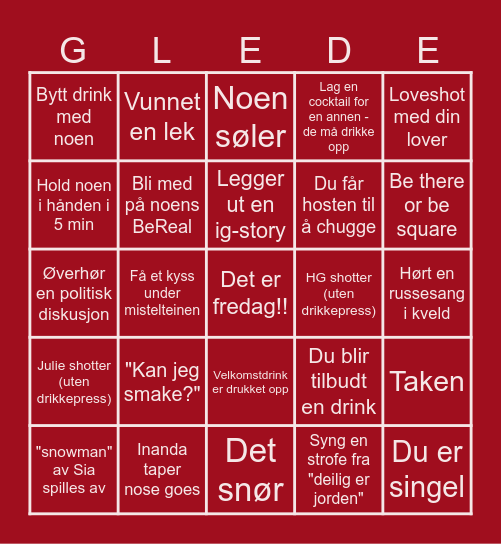 JULEBINGO Card