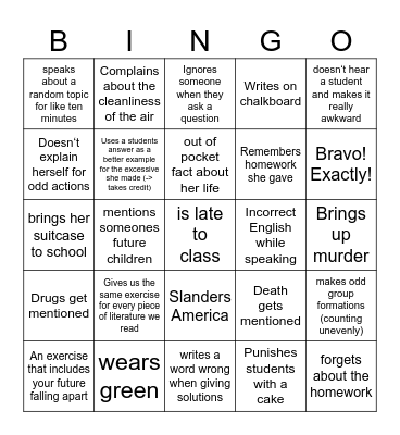 Frau Gürke Bingo Card
