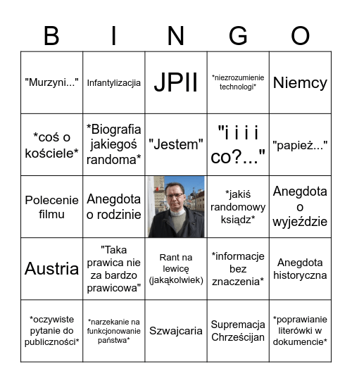 Romejko Bingo Card