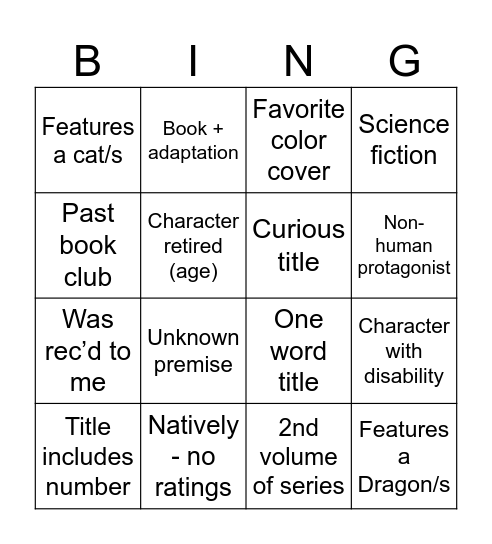 CatDQ's Bingo Card