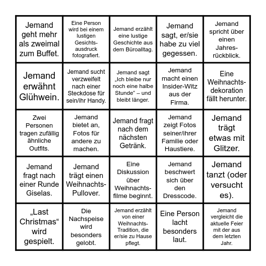 Weihnachtsbingo - Lecturio Weihnachtsfeier 2024 Bingo Card