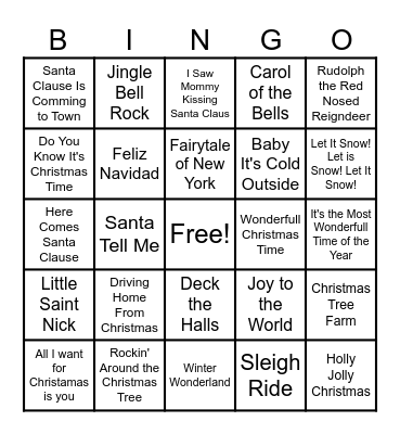X-Mas Bingo Card