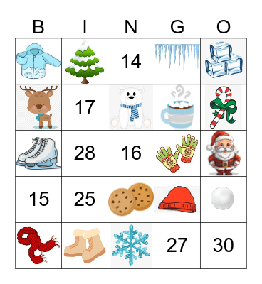 Winter Bingo Card