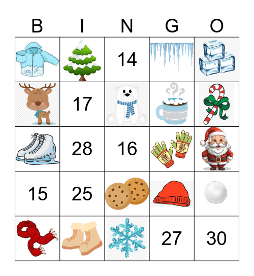 Winter Bingo Card