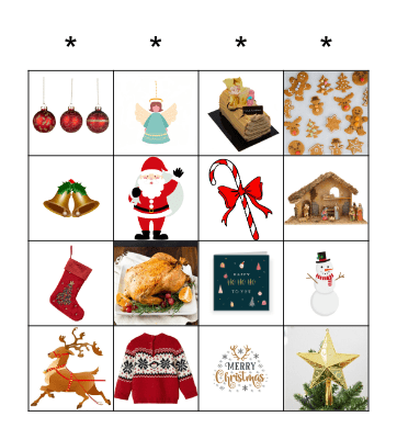 Kerst Bingo Card