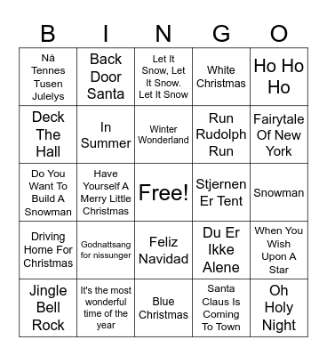 JUL Bingo Card