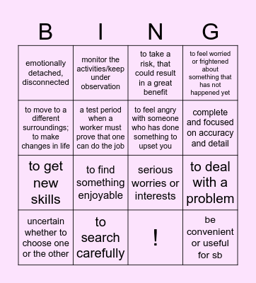 role up? Bingo Card