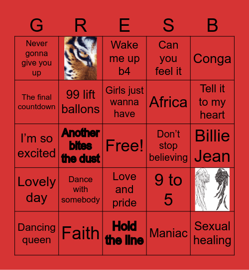 Pure OLIVIAN Disco with Edgar Bingo Card