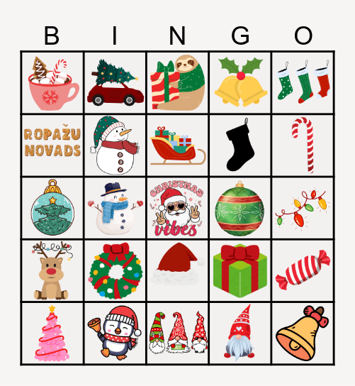 Ziemassvētku BINGO Card