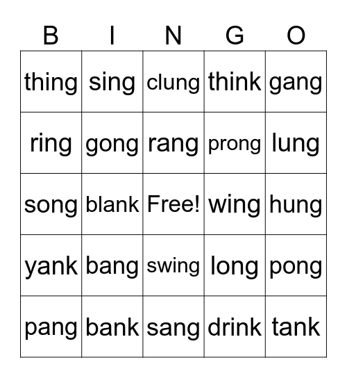 Welded Sounds Bingo Card