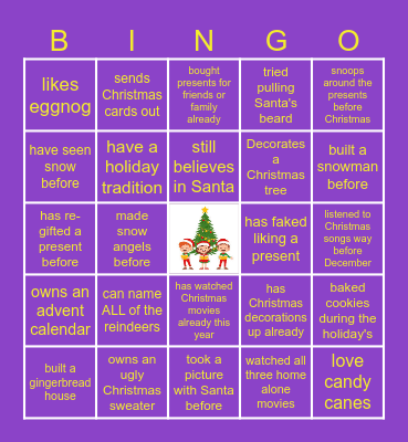 Ops 2024 Christmas Bigno Bingo Card