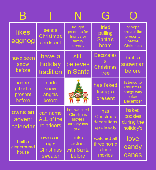 Ops 2024 Christmas Bigno Bingo Card