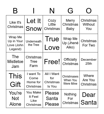 ❄️Bingo Under the Mistletoe❄️ Bingo Card