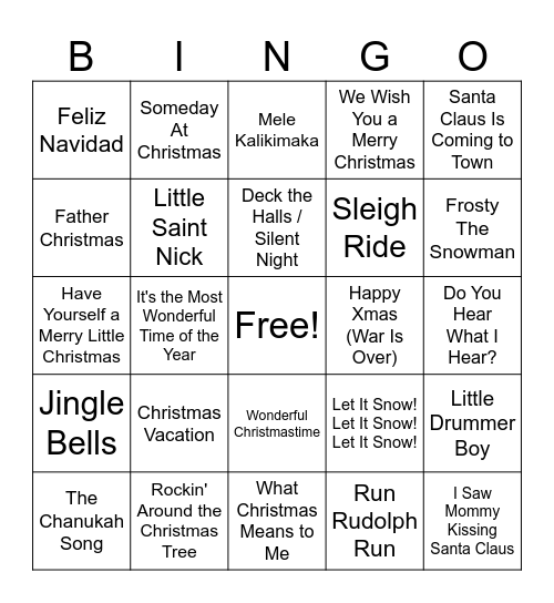 ❄️Christmas Classics❄️ Bingo Card