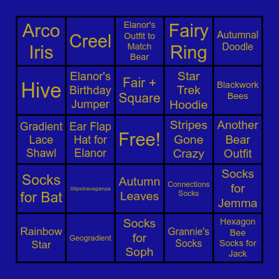 2025 Crafting Bingo Card