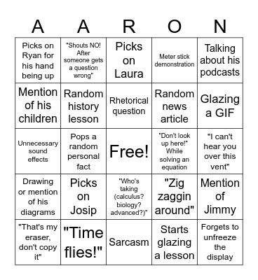 Khalid Bingo Card