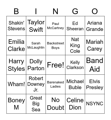 Christmas Bingo Card